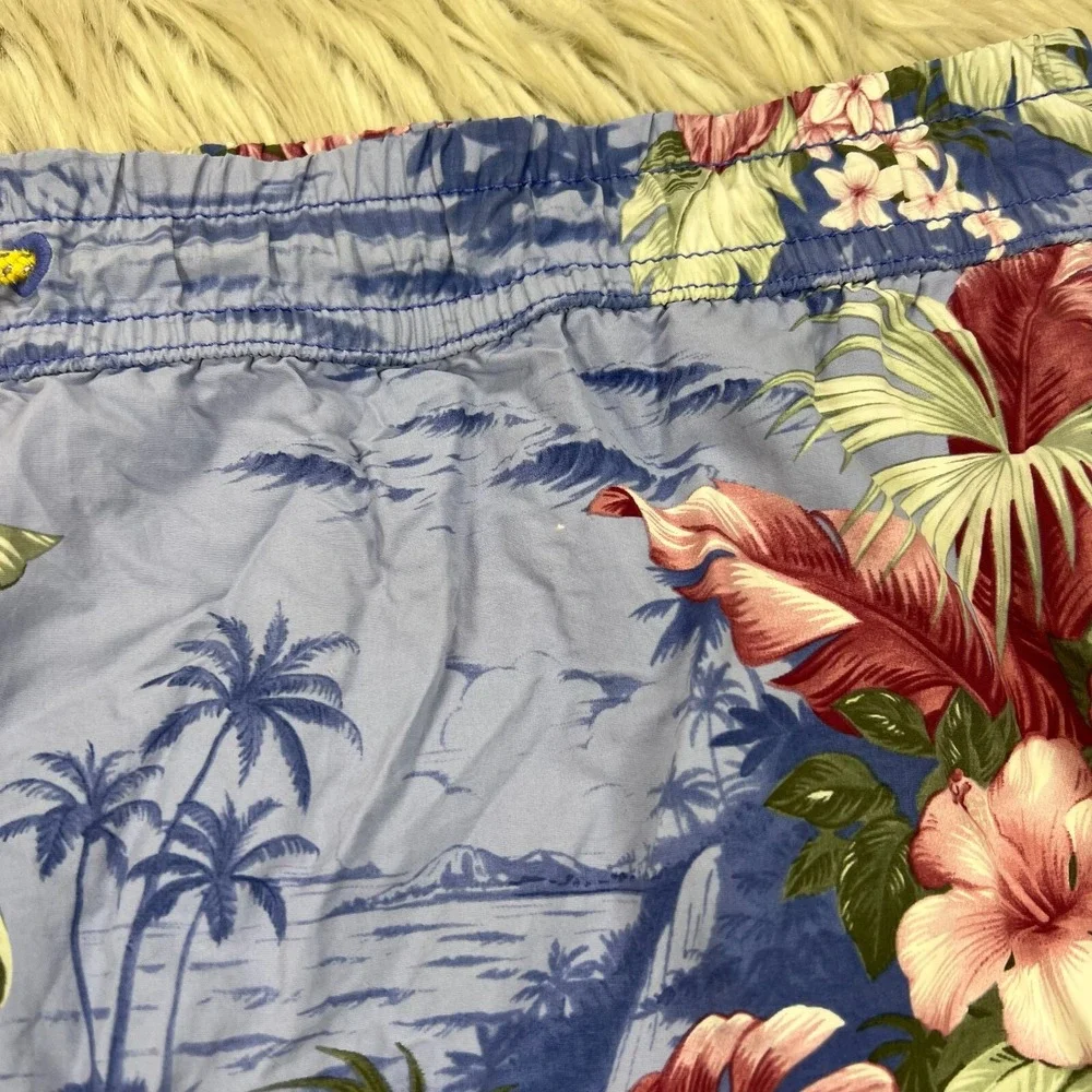 Tommy‎ Bahama Men's XL Purple Tropical Floral Swim Trunks Shorts Mesh Liner